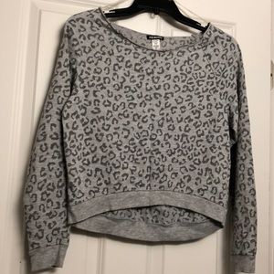 Grey cheetah sleep wear shirt